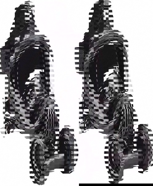 Full Face Respirator: Silicone, Threaded, Large